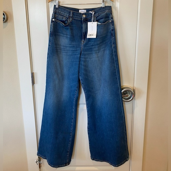 NEW Frame High Waist Palazzo Wide Leg Jeans Size 34